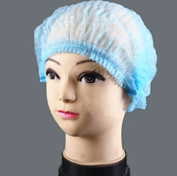 High Quality Medical Non Woven Bounffant Surgical Elastic Mob Cap Hair Net Disposable Clip Cap