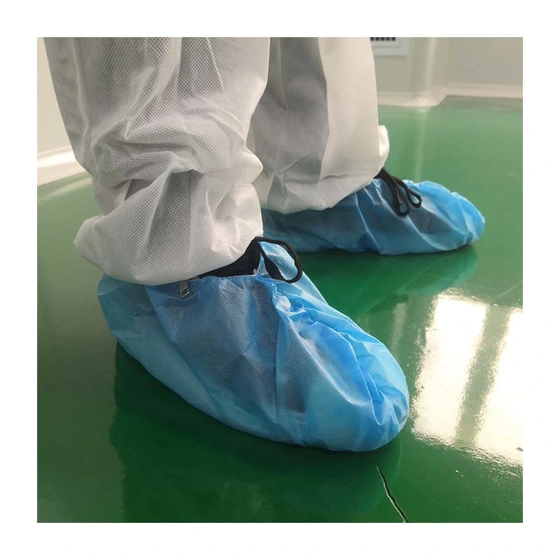 Factory Ready to Ship Blue Disposable Non Woven Shoe Cover Cleanroom