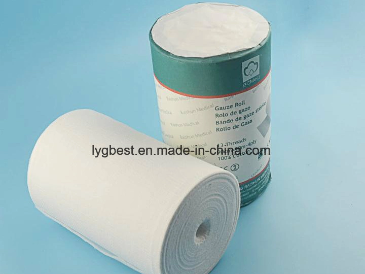 Customized 100% Cotton Surgical Dressing Absorbent Gauze Roll in Jumbo Roll