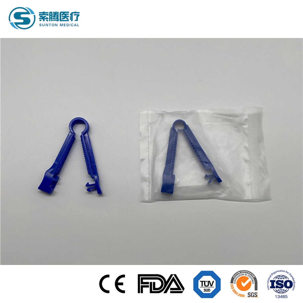 Sunton Medical Use Disposable Umbilical Cord Clamp China One-Stop Service Umbilical Cord Clamp Factory Plastic ABS PE PP Material Umbilical Cord Clamp