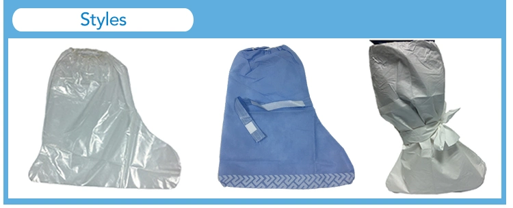 Medical Isolation Anti Slip Disposable Non Woven PE PP Shoe Cover Wholesale Long Boot Cover