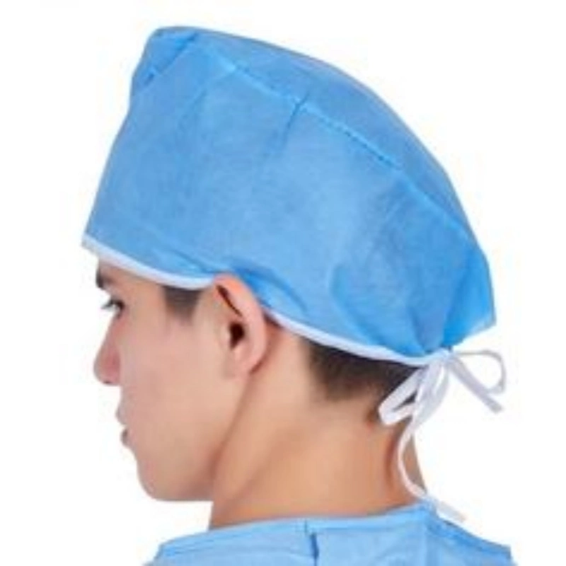 Cheap Disposable Non Woven SMS PP Medical Bouffant Doctor Cap Elastic Disposable Surgical Nurse Caps