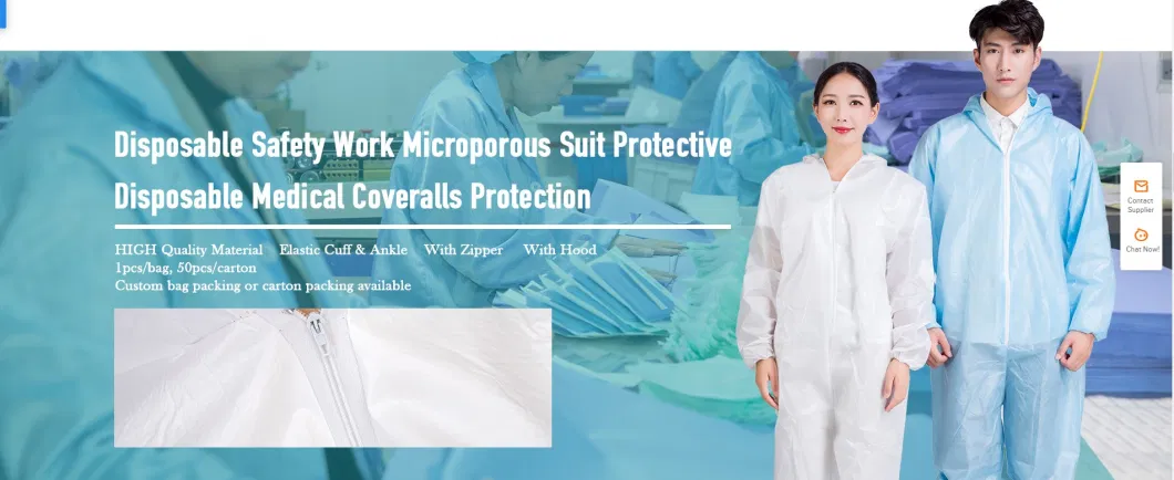 Disposable Nonwoven Nursing Scrub Suit for Nurse Doctor Surgeon in Hospital