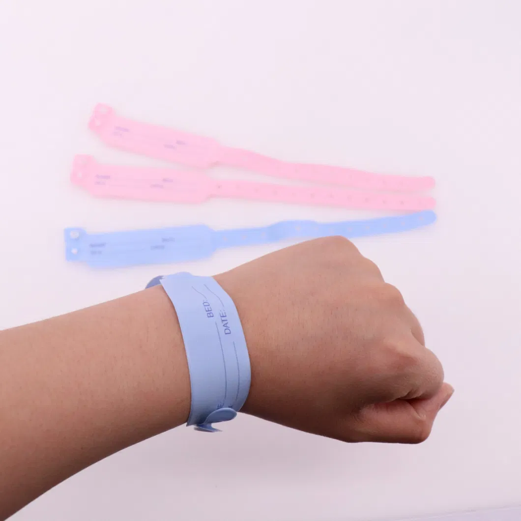 Disposable Identification PVC Hospital Patient ID Wristbands Bracelets