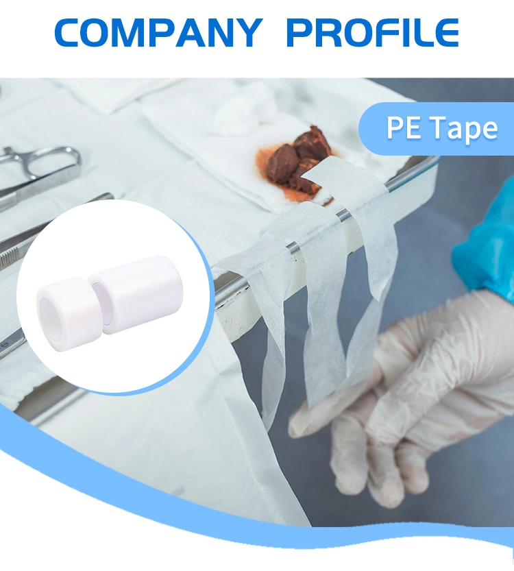 White Shining Lamination Film Hypoallergenic Transparent PE Tape Medical Tape