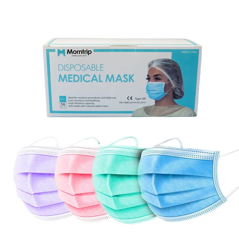 White List Cheap CE ISO Facemask Blue Black White Pink Custom Wholesale Disposable Earloop Dust Nonwoven 3 Ply Protective Surgical Face Mask