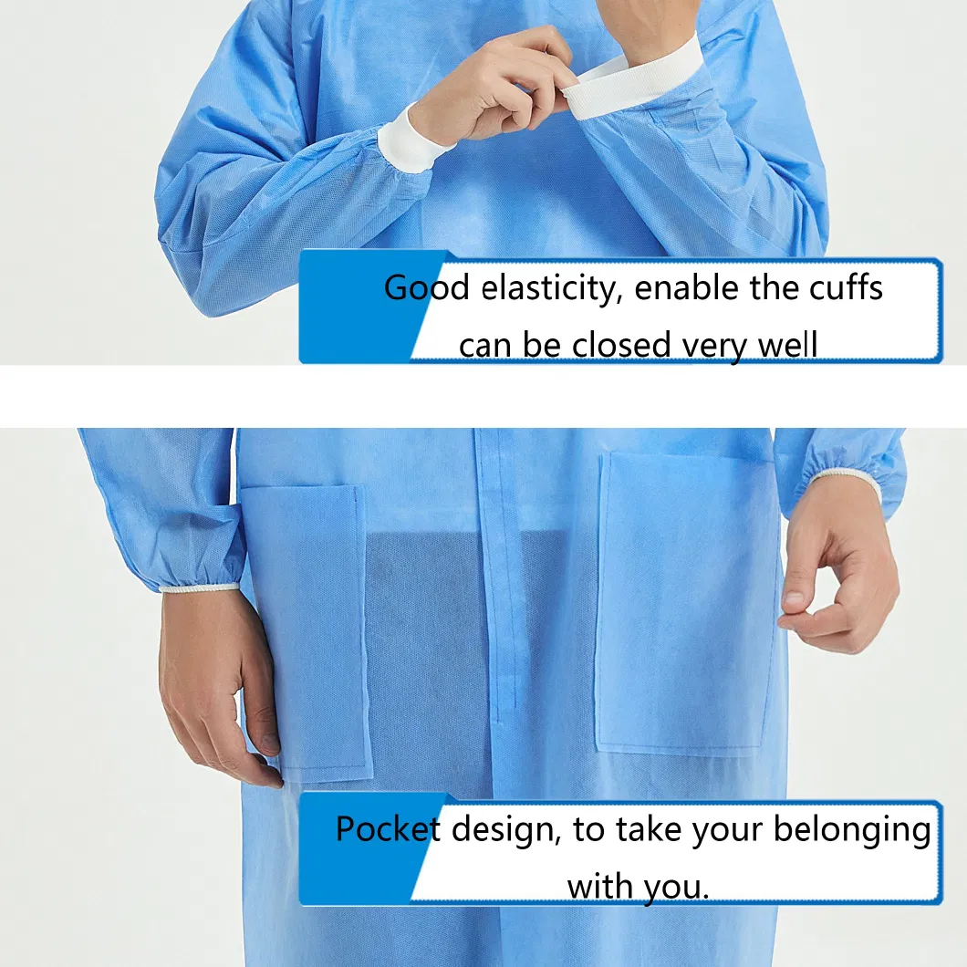 Disposable Hospital Visitor Doctor Nonwoven Lab Coat