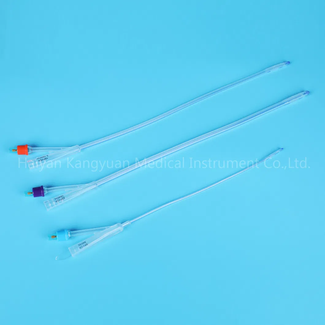 2 Way Silicone Foley Catheter for Single Use Standard Balloon