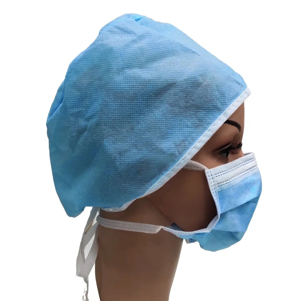 Disposable Non Woven SMS Medical Bouffant Doctor Cap Elastic Disposable Cheap Surgical Caps