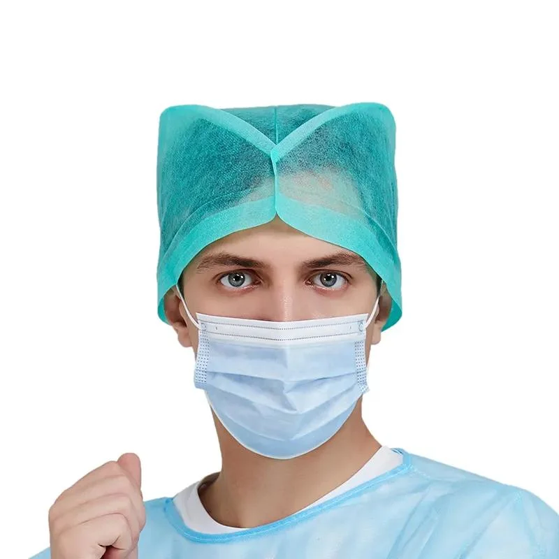 Wholesale Disposable Nonwoven Medical Doctor Surgeon Cap with Ties