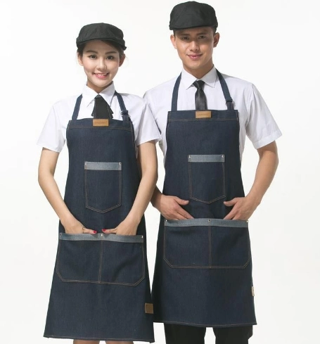 Different Color Cotton Polyester Non Woven Promotional Custom Printed Kitchen Apron