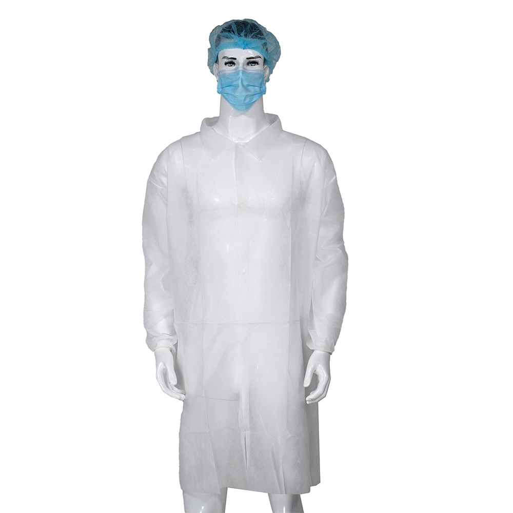 Single Use Lab Coat Disposable Safety Nonwoven Lab Coat