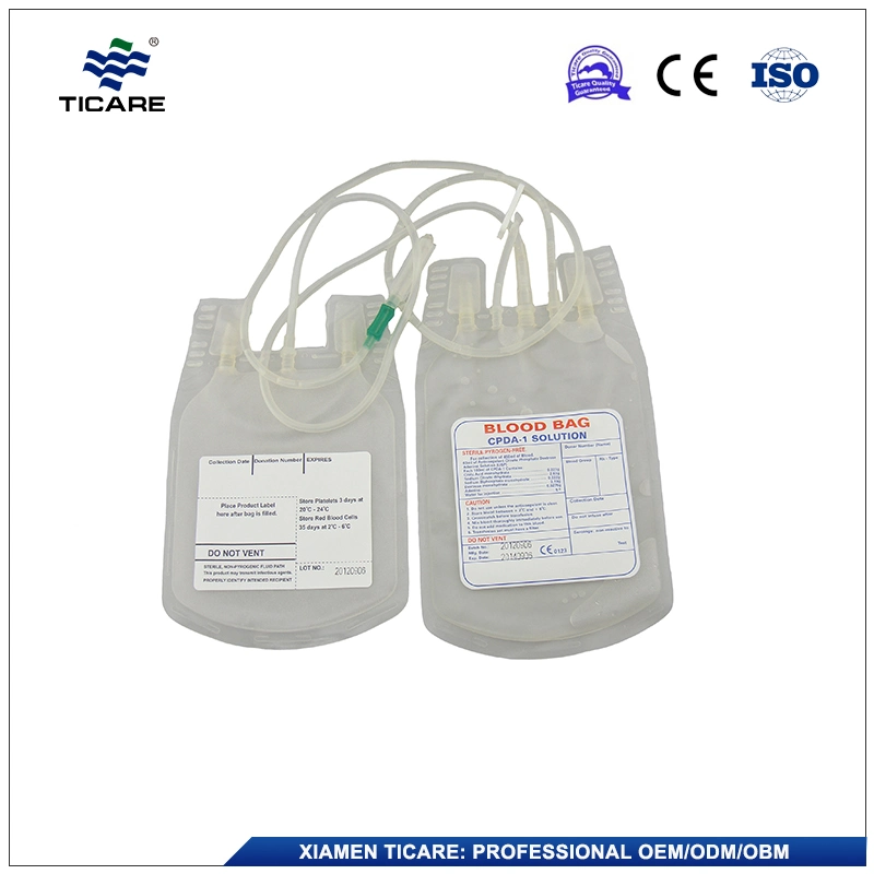 Different Room Disposable Rolling Extruding Type 100ml 250ml 500ml Blood Bag