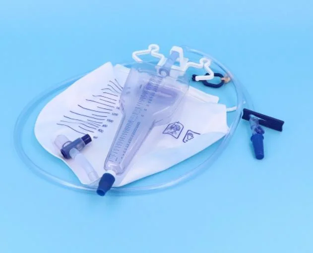 Competitive Price Pull-Push Valve Outlet Disposable Urine Bag for Adult