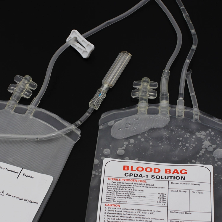 Disposable Sterile Blood Bag for Blood Collection PVC Single Double Triple Quadruple