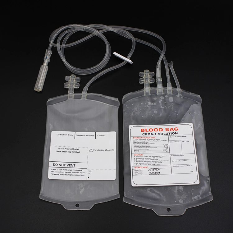 Disposable Sterile Blood Bag for Blood Collection PVC Single Double Triple Quadruple