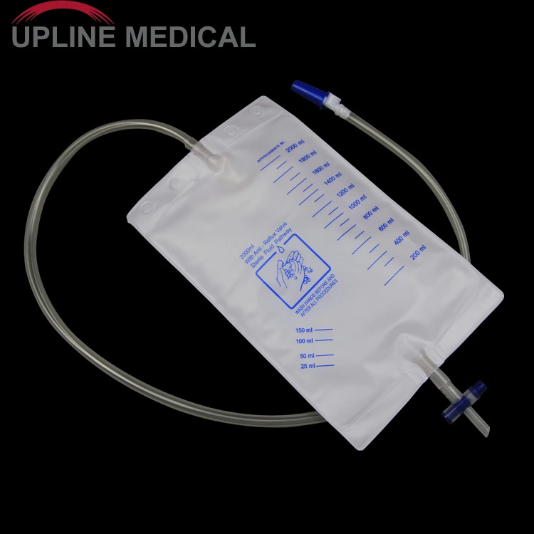 Single-Use Medical Urine Bag with Pull-Push Valve