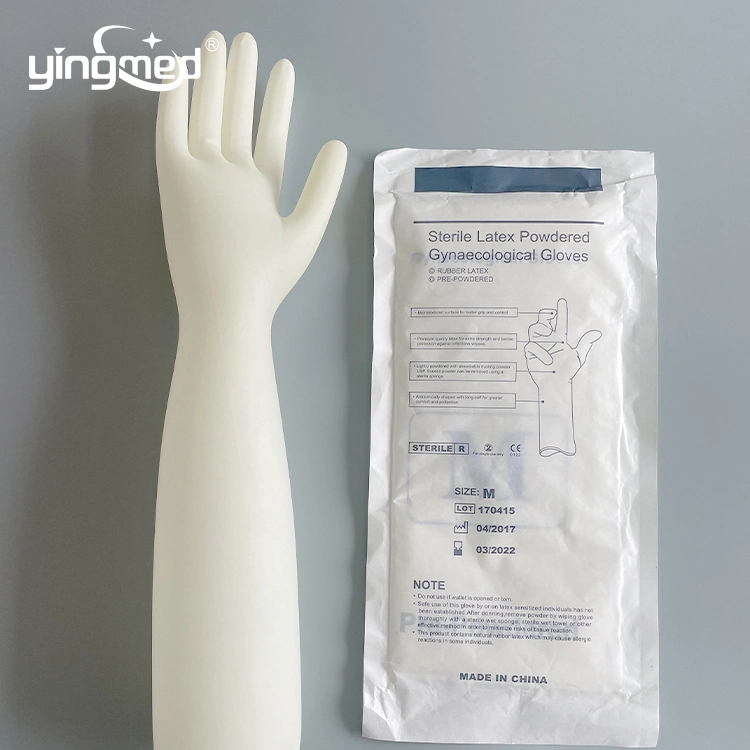 Medical Sterile Powdered Latex Gynecological Glove