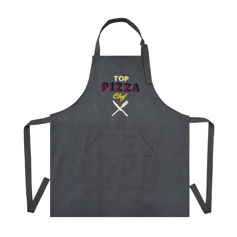 Custom Logo Kitchen Apron Non-Woven Fabric Apron Customized Embroidery Logo Apron