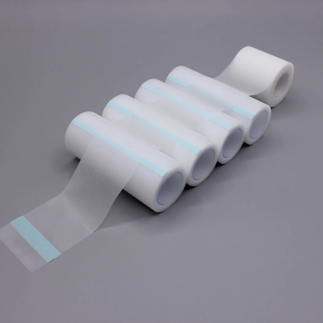 Medical Micro Perforated Easy Tear 1.25cm/2.5cm/5cm/7.5cm/10cm Transparent PE Plaster for Wound Fixation