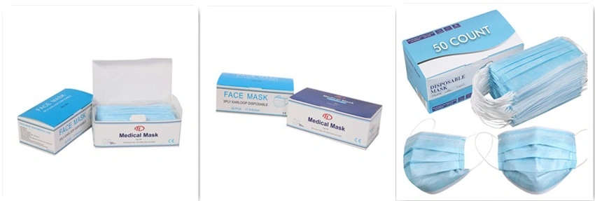 China Wholesale 3 Ply Disposable Non Woven Surgical Medical Ear Loop Face Mask ASTM Level 3 Tie on Masks