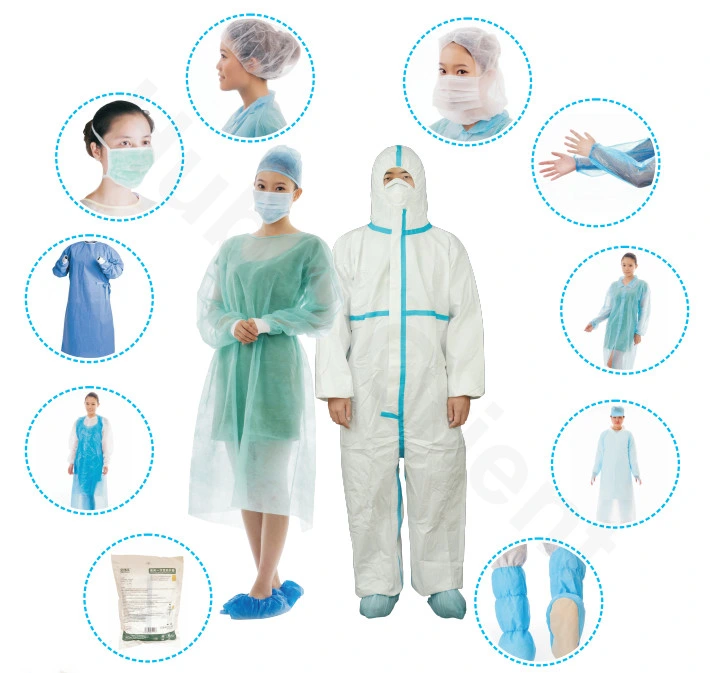 FDA 510K AAMI PB70: 2012 Level-3 Steriled Velcros Collar Dark Blue Disposable Use SMS Surgical Gown