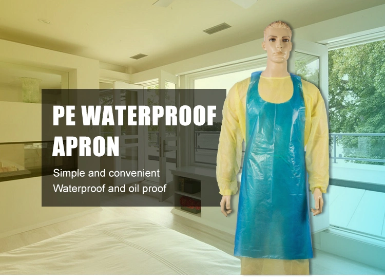 Disposable HDPE LDPE Medical Waterproof Tear-Resistant Food Kitchen Plastic PE Apron