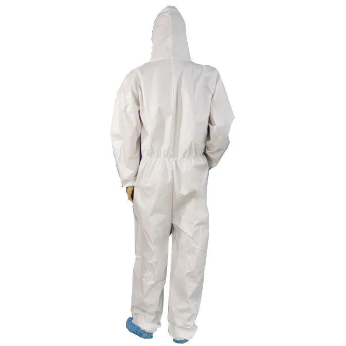 Type 5/6 Microporous Custom Disposable Non Woven Safety Antistatic Chemical Protective Clothing Overalls Jumpsuits Cleaner Workwear Working Uniform Coveralls