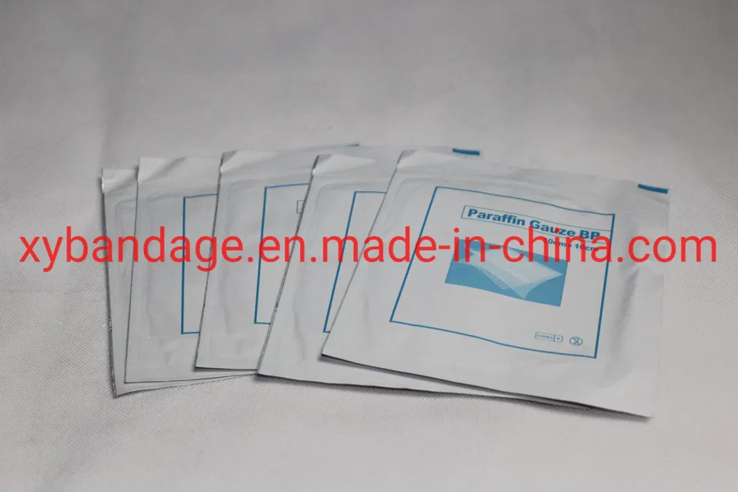 Non Woven and 100% Cotton Sterile Paraffin Gauze Dressing Pad