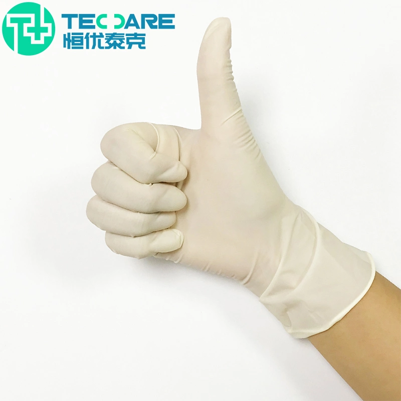 China Wholesale Disposable Non-Sterile Examination Powder Free Latex Gloves with EU Standard
