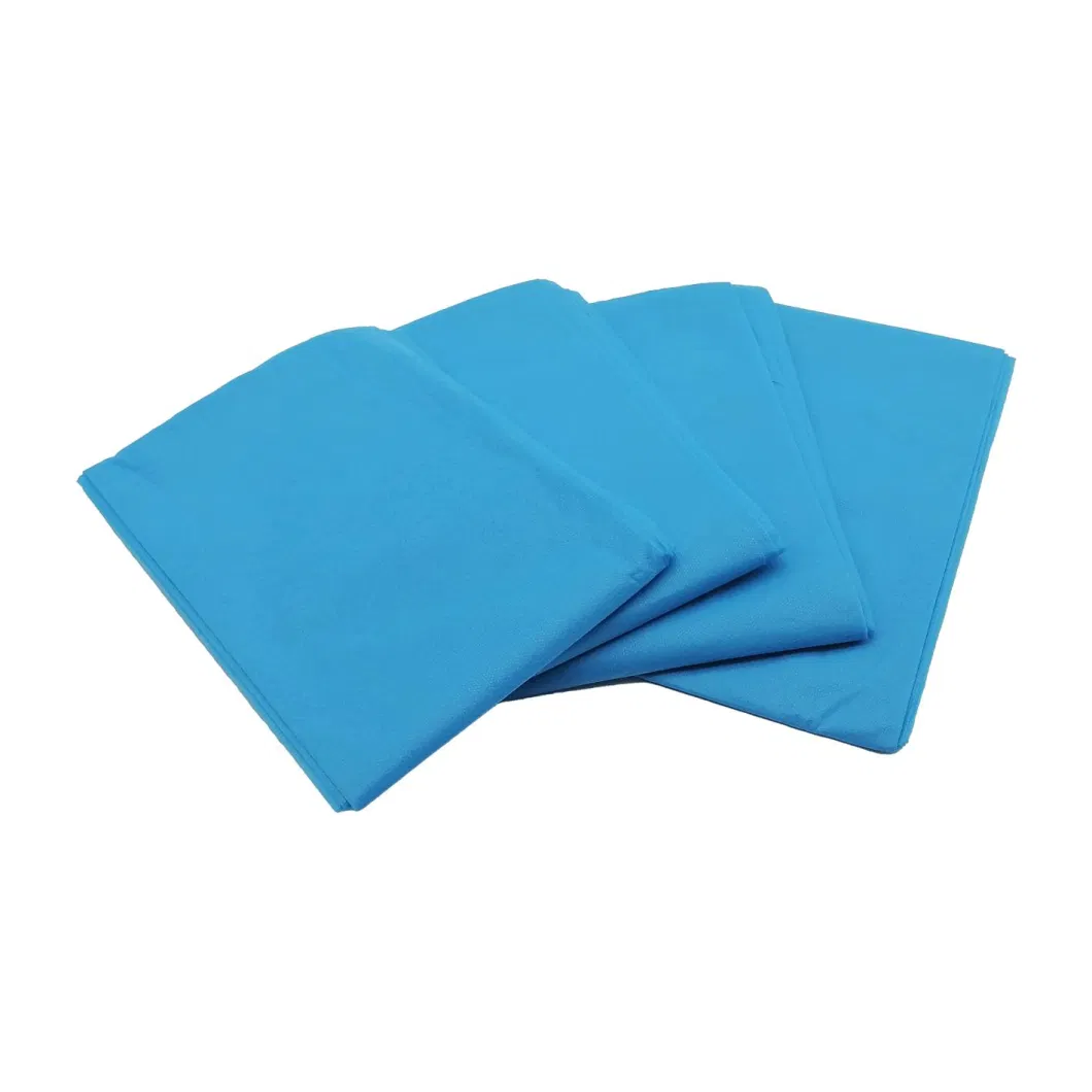 Disposable Nonwoven PP SMS Bed Cover Sheet Hospital Bed Sheets for Stretchers for SPA/Salon