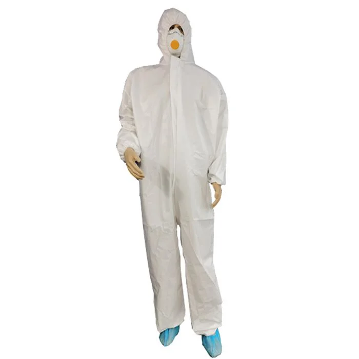 Type 5/6 Microporous Custom Disposable Non Woven Safety Antistatic Chemical Protective Clothing Overalls Jumpsuits Cleaner Workwear Working Uniform Coveralls