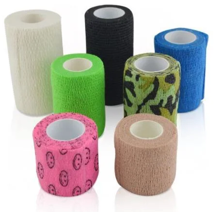 Customized Multi-Color Elastic Medical Self Adhesive Cohesive Bandage for Pets Protection