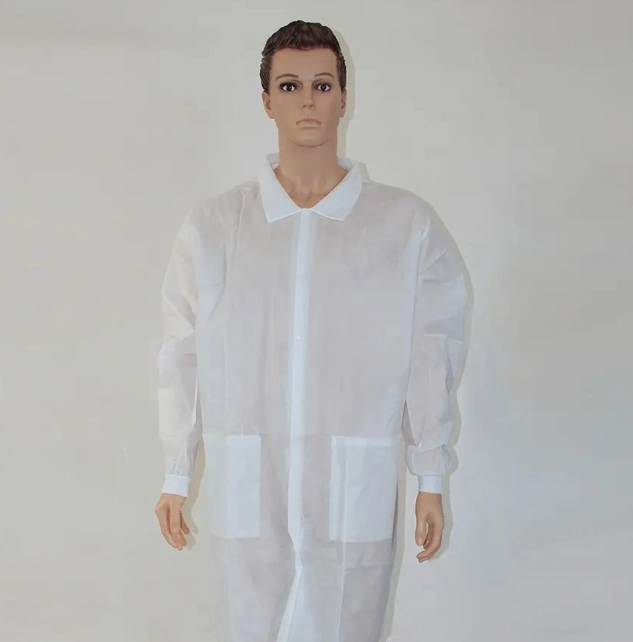 Hot Selling Disposable Nonwoven Lab Coat Microporous Lab Coats