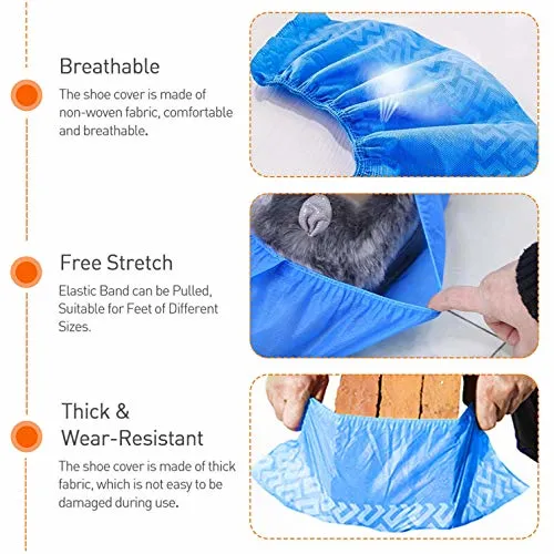 Disposable Protective Waterproof Shoe Cover Anti-Slip PP/SMS/CPE/Non-Woven Sleeve Plastic Boot Shoe Covers