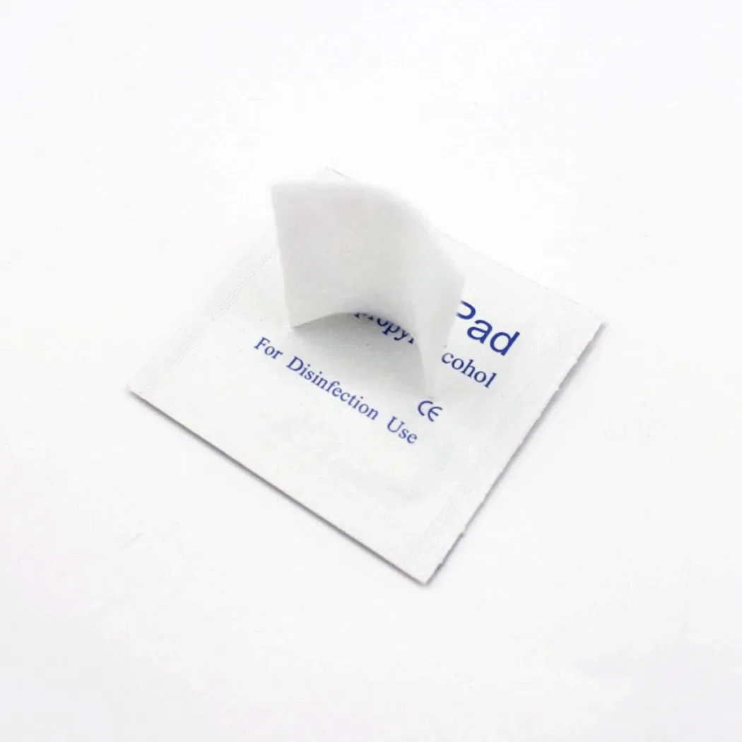 Medical Nonwoven Sterile 70% Isopropyl 75% Ethyl 3X6.5cm 3X6cm 100 200 Pack Alcohol Prep Pad for External Use