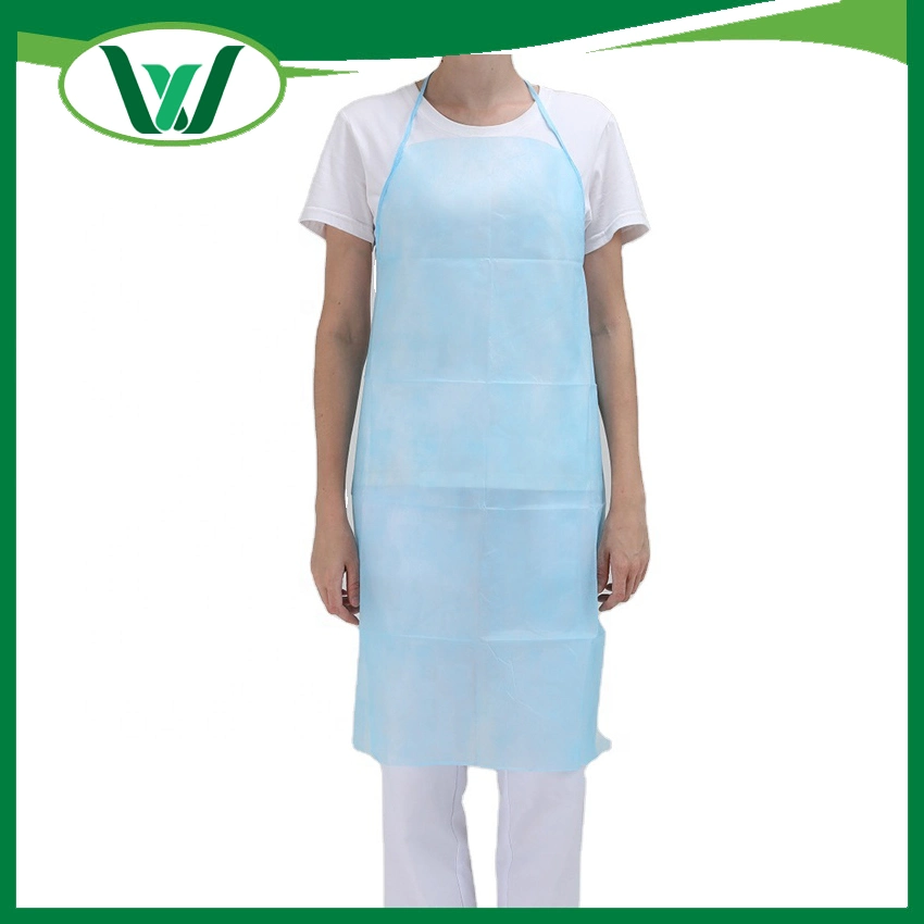 Waterproof Medical/Hospital/Dental/PP/Nonwoven/Poly/HDPE/LDPE/Plastic Disposable PE Apron for Food Processing Industry Service/Hotel/Restaurant Cooking