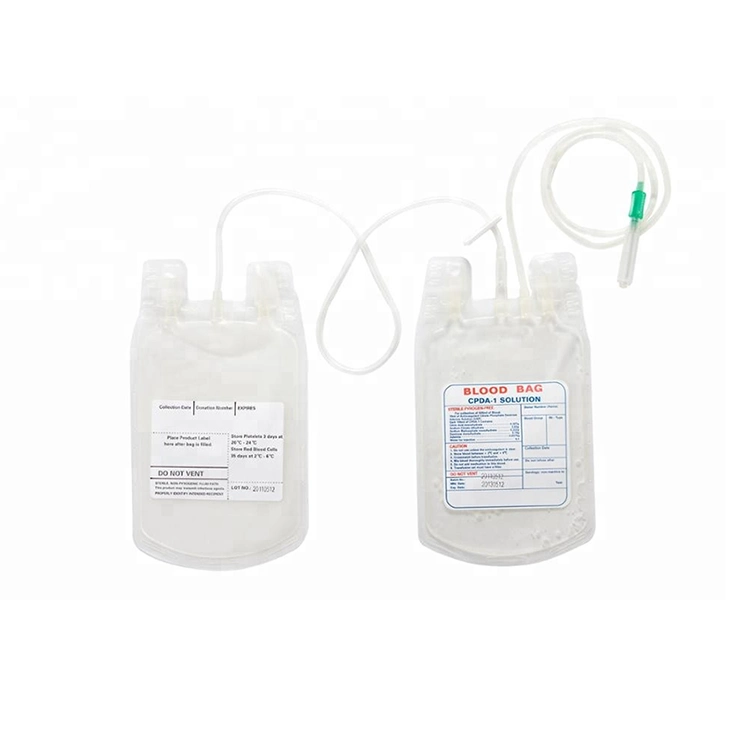 CE/ISO 13485 Medical Disposable 250ml 450ml 500ml Single Cpda Blood Collection Bag