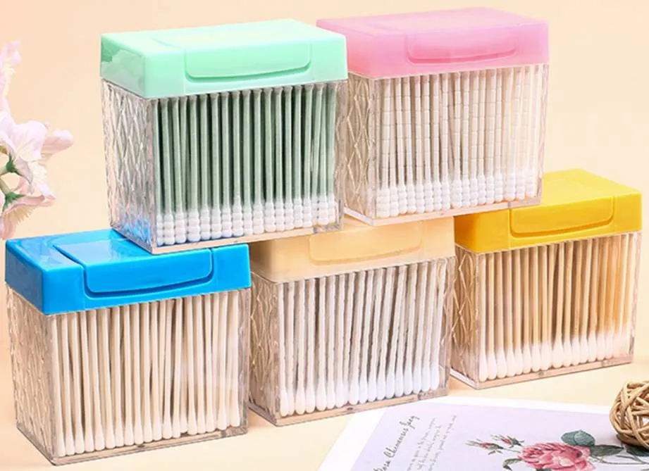 Disposable Wooden Stick Double Head Cotton Buds Swabs