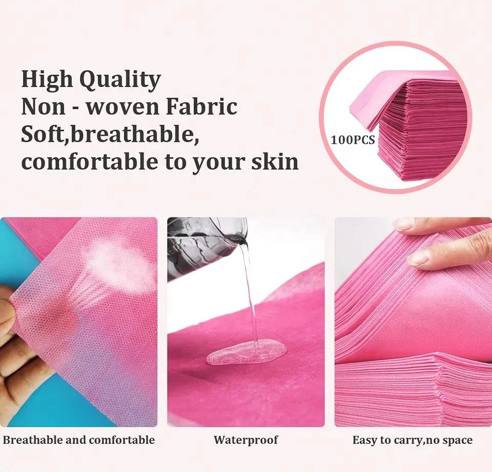 Disposable Nonwoven PP SMS Bed Cover Sheet Hospital Bed Sheets for Stretchers for SPA/Salon