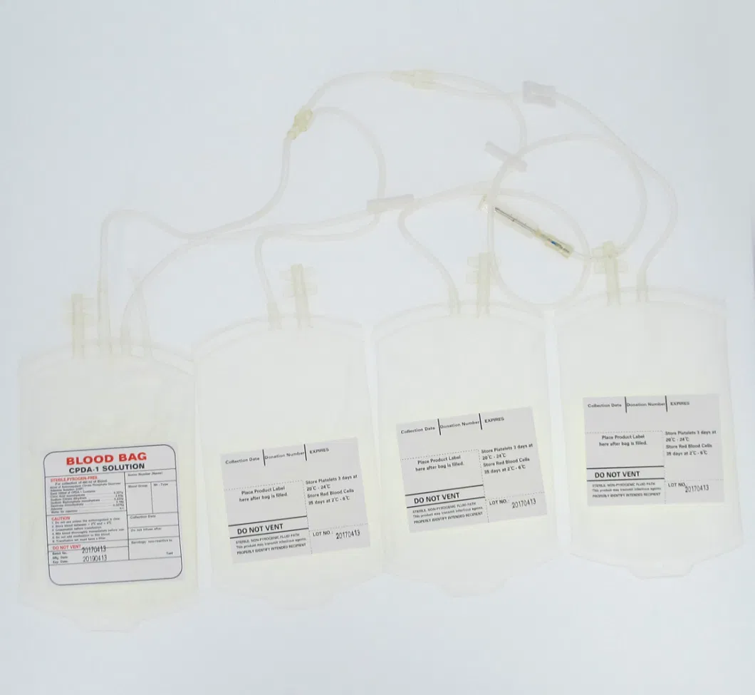Medical Triple/Quadruple Blood Collection Bags for Single Use