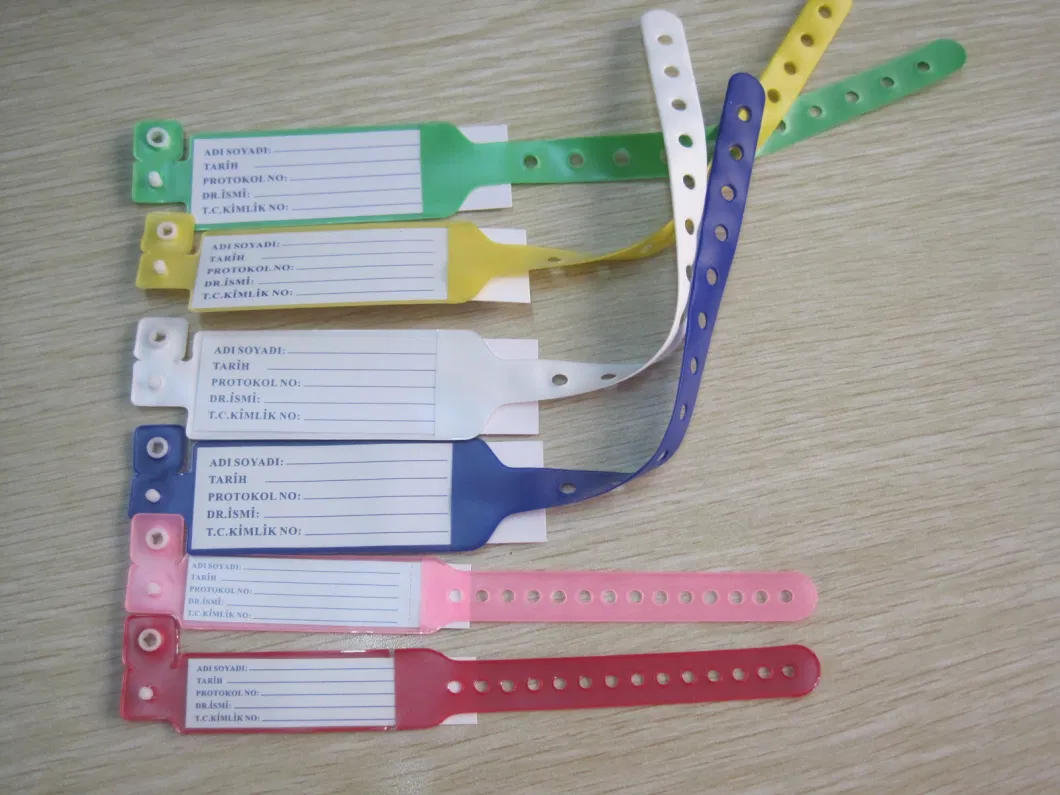 Medical Disposable PVC Identification Bracelets