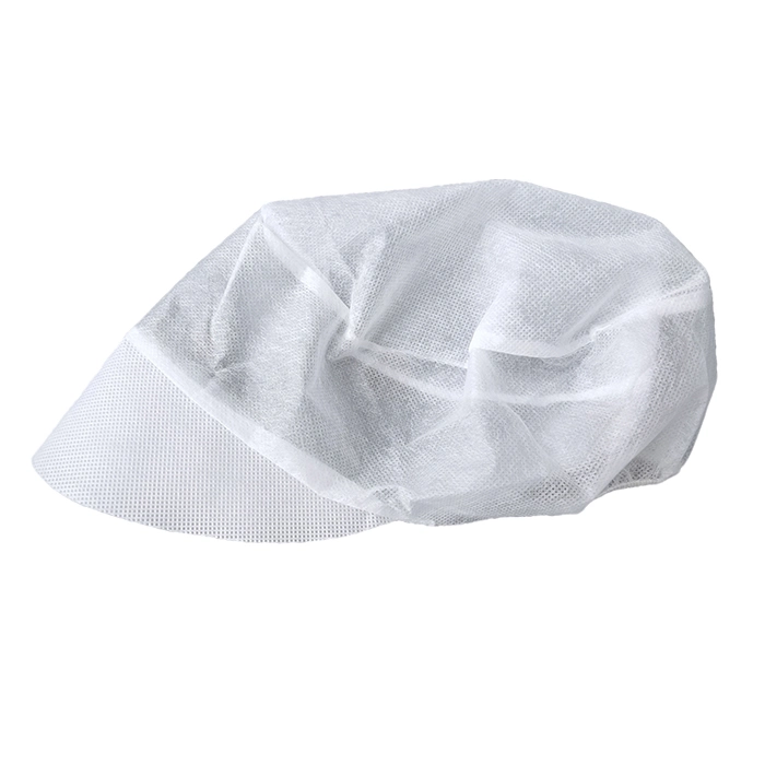 Manufacturer Hygiene Dust-Proof Disposable Peaked Cap Lightweight Non-Woven Polypropylene Head Protection Covering Customized Peak Cap for Men