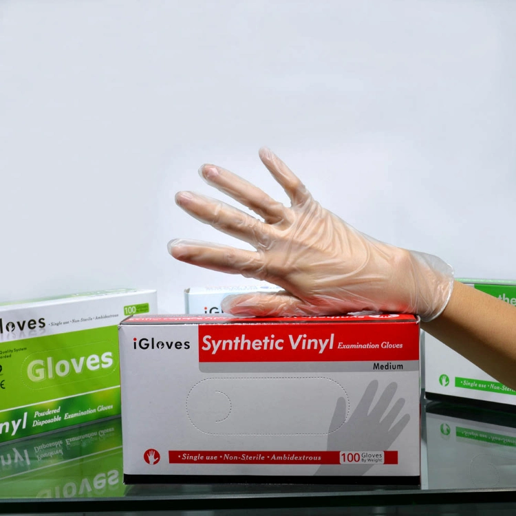 Latex Free Vinyl Examination Gloves Disposable Food Handle Vinyl Gloves