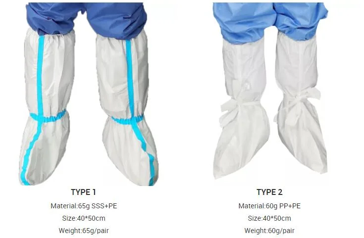 Nonwoven Microporous Non-Skid High Knee Long Covers Disposable Medical Waterproof Boot Cover