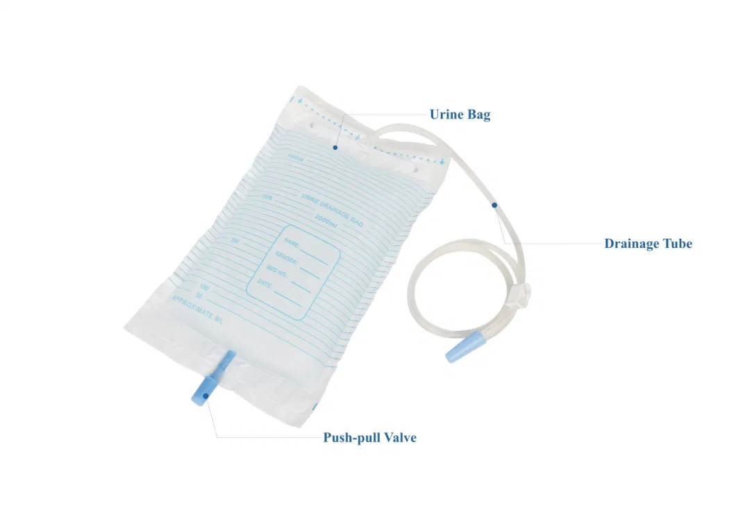 2000ml Economic Luxury Urinary Drainage Bag Urine Collector Bag Disposable Urine Bag