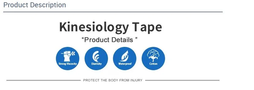 Hot Sale Kinesiology Tape Athletic Waterproof Breathable Fitness Muscle Sport Tape