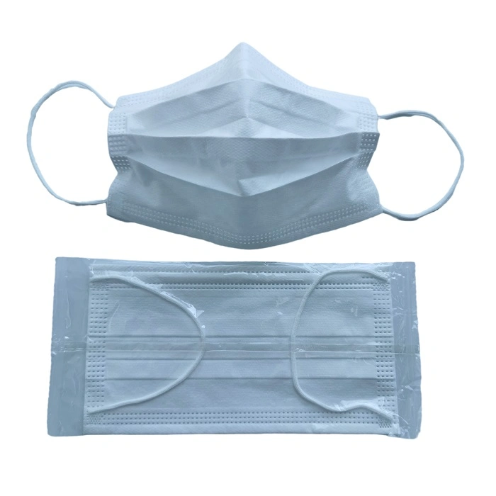 CE En14683 Filter Paper Anti-Splash 3 Layers Flat Earloop Disposable Dentist Cleanroom Manufacturer Surgical Factory Non-Woven Face Mask