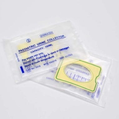 Disposable Sterile Pediatric Urine Bag Collector for Child, 100ml, Non-Toxic