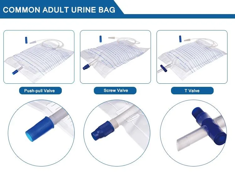 China Factory Push Pull Valve T Valve Screw Valve Urine Bags